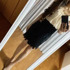 ⑨✨ミニドレス✨キャバ嬢✨胸元パール✨ツーピース風✨M