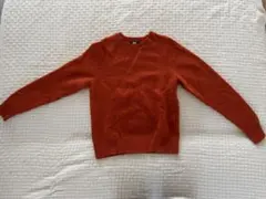 オレンジ ウール混紡 セーター S