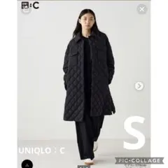 【最終】新品 UNIQLO C パフテックオーバーサイズコート　黒　L ユニクロ公式 | パフテックオーバーサイズコート