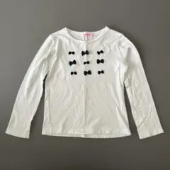 familiar 130 リボンモチーフ 長袖カットソー