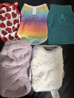 犬服 5点セット 小型犬用 カラフル