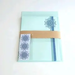 青４４～レターセット【ハンドメイド】