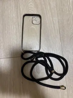 iPhone13mini クリアケース ショルダーストラップ付き