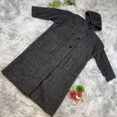 ✨DEUPIE ✨サイズL ダークグレー フード付きロングコート