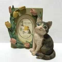 【未使用】　セトクラフト　猫　花　写真立て　フォトスタンド　置物 陶磁器 楽天市場】セトクラフト フラワー＆ペンスタンド(ネコ)【猫グッズ 猫