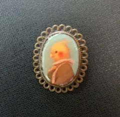 ブローチ　アクセサリー　とり　オウム　オカメインコ