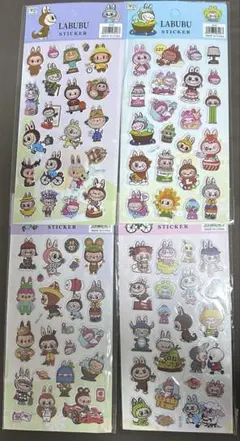 【新品・未使用】LABUBUラブブステッカー4枚組