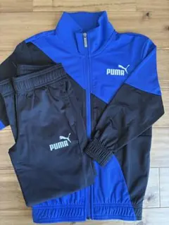美品　PUMA ASIA130cm ジャージ上下セット 青/黒　プーマ