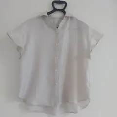 anysis　 フリル袖 半袖シャツ ライトベージュ