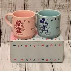 ＊未使用品＊ディズニーミッキー＆ミニーペアマグカップ　青とピンク　2個セット