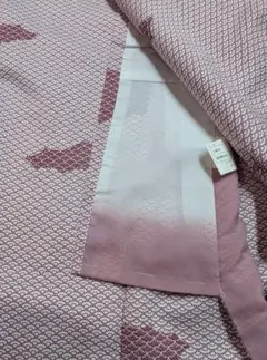 洗える薄紫色 波模様 小紋着物　未使用　身丈158