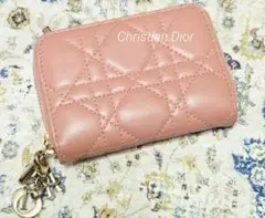 Dior 限定色キルティング ピンク コインケース