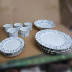 Tiffany T柄 カップ＆ソーサー 5客 大皿5枚 深皿1枚 - メルカリ
