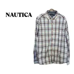 USA古着 NAUTICA ノーティカ 長袖シャツ サイズL チェック柄