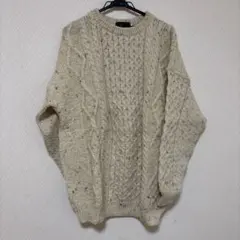 古着　ケーブルニットセーター