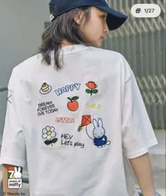 新品未使用＊MONO-MART＊Miffy別注ミッフィー刺繍Tシャツ＊サイズLのサムネイル