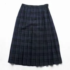 AURALEE オーラリー スーパーライトウール チェックプリーツスカート 0
