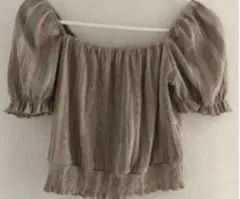 H&M エイチアンドエム オフショルダー パフスリーブ トップス S