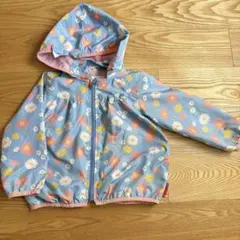 花柄フード付きジャケット女の子ウインドブレーカー100cm