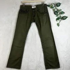 LOLITA JEANS カーキ デニムパンツ ローライズ ギミック 27のサムネイル