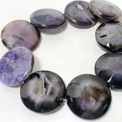bi647/SALE！天然石◇アゲート　サークル形　1連※カケあり