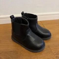petit main ブラックショートブーツ 16.0