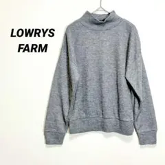 5034U○ローリーズファーム L 長袖ワッフルニット ハイネック セーター　秋