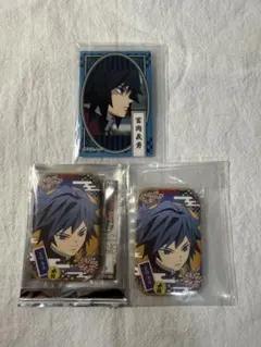 鬼滅の刃 冨岡義勇 絵札 缶バッジ まるかくカンバッジ3 スクエア