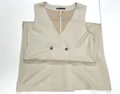 ZARA ノースリーブ ロングワンピース ワンピース スエード