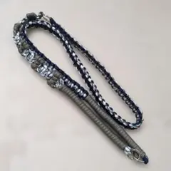 パラコード　スマホショルダーストラップ　ネイビーベージュホワイトブラック