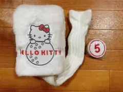 ハローキティ キティ ゴルフ ヘッドカバー 白 ホワイト デイジー 未使用