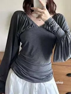 paloma wool パフスリーブ Tシャツ S ダークグレー