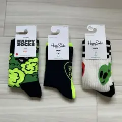 Happy Socks キッズ靴下3足セット　CREW