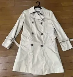 アイボリー ダブルブレスト トレンチコート　ORIHICA