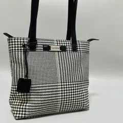 ローレンラルフローレン ハウンドトゥース トートバッグ シルバーロゴプレート