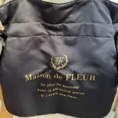 Maison de FLEUR ネイビー トートバッグ