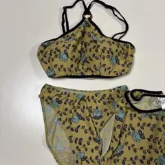 バラのプリント セパレート水着　3点セット　11号