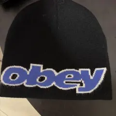 obey ニット帽 黒/青のサムネイル