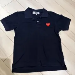 COMME des GARÇONS PLAY ポロシャツ ブラック 赤ハート M - メルカリ