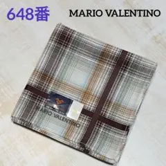 648番　マリオバレンチノ　ハンカチ　未使用　マルチカラー　チェック　送料込み