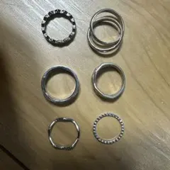 シルバーリングセット 6点