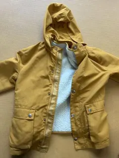 フリース裏地付きマスタードイエロージャケット130センチ