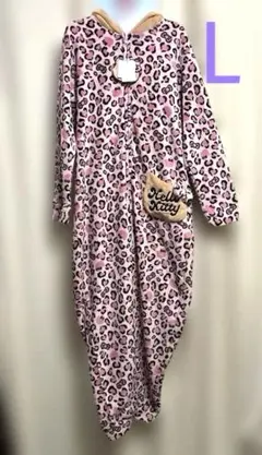 ハロー キティ50周年 ヒョウ柄 コンビネゾン 着ぐるみ　L