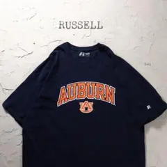 RUSSELL Tシャツ オーバーン大学　カレッジ　ネイビー