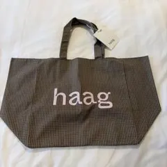 haag 韓国 トートバッグ チェック柄 ブラウン - メルカリ