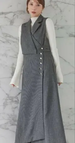 snidel ラップテーラードジャンパースカート