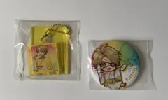 カラフルピーチ　たっつん　極楽湯　缶バッジ　キーホルダー 銭湯錠　からぴち