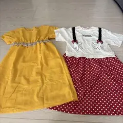 半袖ワンピース ミニー　140cm 2枚セットのサムネイル