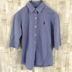 RALPH LAUREN SPORT 半袖シャツ ギンガムチェック サイズ4