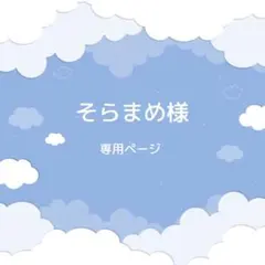 そらまめ様専用ページ